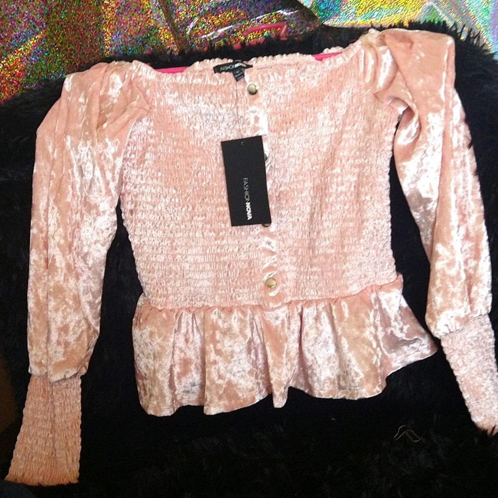 Mauve velvet top
